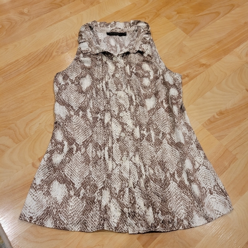 The Limited Snakeskin Sleeveless Blouse Size Small